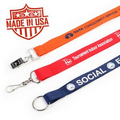 5/8" USA Flat Polyester Lanyard